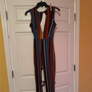 Multicolored Fashion nova jumpsuit